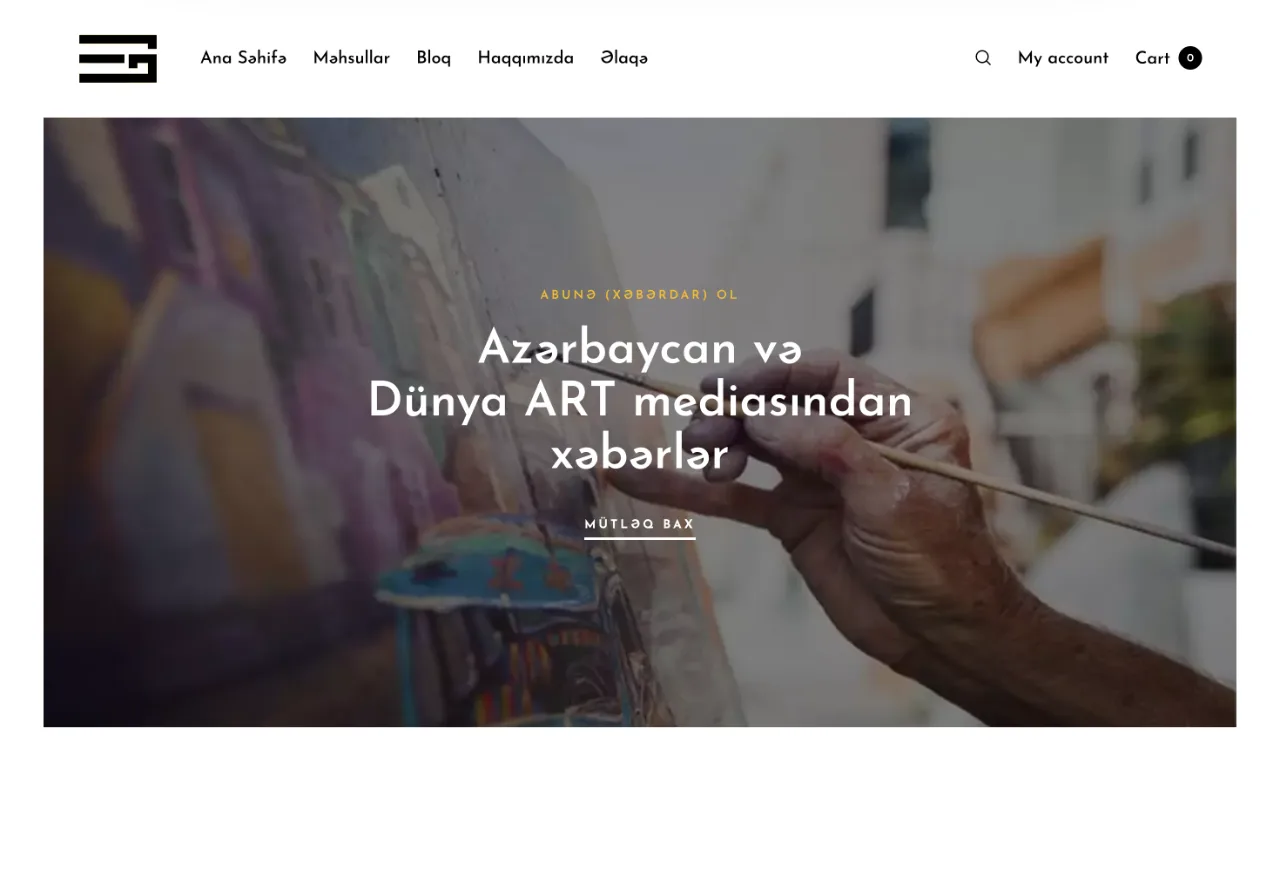 eGallery onlayn və fiziki incəsənət qalereyası platforması